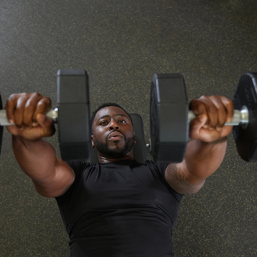 Hammer Strength 4-Sided Rubber Dumbbells - Image 4