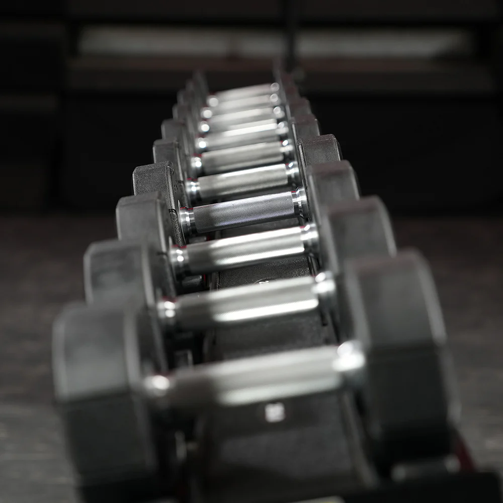 Hammer Strength 4-Sided Rubber Dumbbells - Image 6