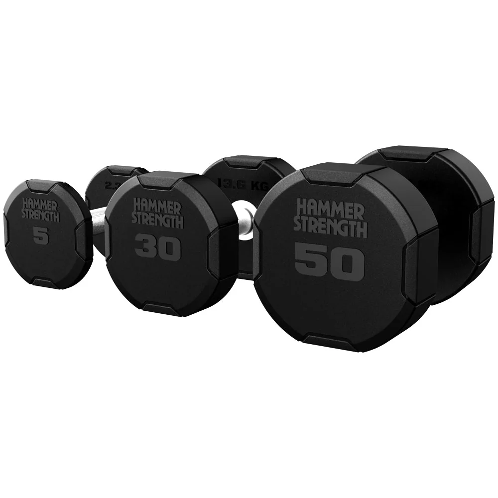 Hammer Strength 4-Sided Rubber Dumbbells - Image 8