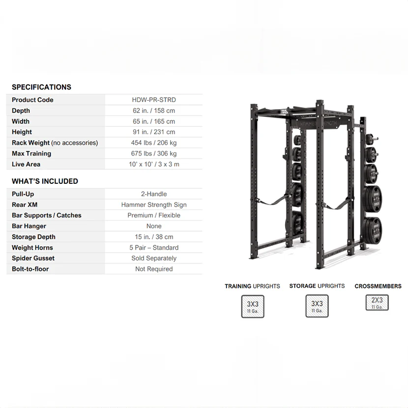 Hammer Strength HD Athletic NX Power Rack - Image 4